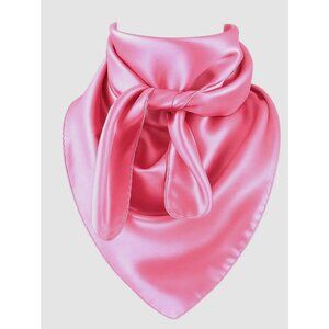 Pink Wild Rag Large Scarf 35x35" Satin Western Accessory Cowgirl or Cowboy